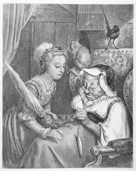 La Princesse et la Fée Spite, gravé par Stephane Pannemaker (1861)