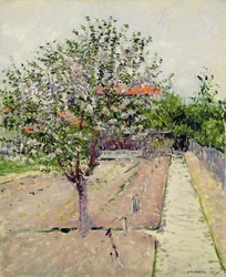 Pommier en fleurs, vers 1885