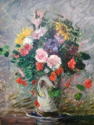 French : Bouquet de marguerites, capucines et soleils dans un vase
French : Bouquet de marguerites, capucines et tournesols dans un vase