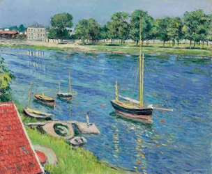 La Seine à Argenteuil, bateaux au mouillage