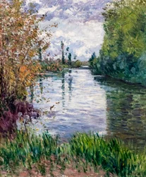Le petit bras de la Seine en automne, ca. 1890 (oil on canvas)