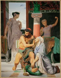 Ulysse reconnu par sa nourrice Euryclee (painting on canvas)