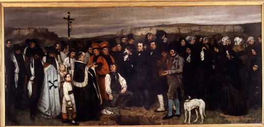Un enterrement à Ornans. Peinture de Gustave Courbet (1819-1877)