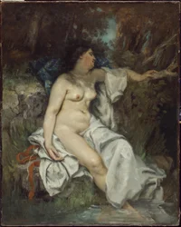 Baigneur dormant près d