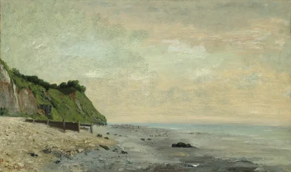 Falaises au bord de la mer : Petite plage, lever du soleil