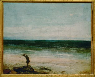 Front de mer a Palavas (peinture sur toile)