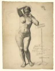 Nu féminin debout