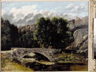 Vue du pont de Saint-Sulpice à Fleurier, Suisse