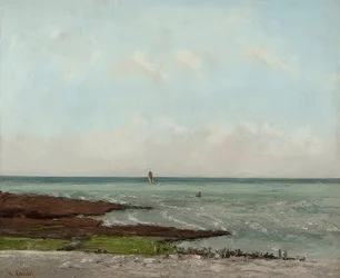 Blanchisseuses à marée basse, Étretat