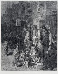 Une rue à Whitechapel - dans "Londres" par Gustave Doré