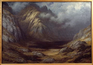 Un lac en Écosse après la tempête. Peinture de Gustave Doré (1832-1883)