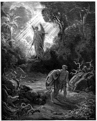 Adam et Ève chassés du paradis - Illustration de Gustave Doré pour la Bible