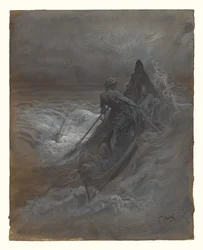Après le naufrage - Dessin pour une illustration de The Rime of the Ancient Mariner de Coleridge