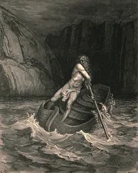 Et, voici ! Vers nous dans une barque vient un vieil homme, c1890
