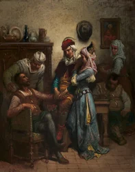 Don Quichotte et Sancho Panza divertis par Basil et Quiteria, 1863
