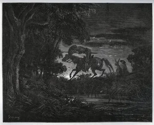 Don Quichotte et Sancho Panza au début de l