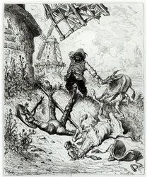 Don Quichotte et les moulins à vent, de 