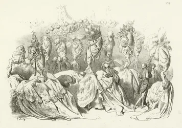 Coiffures sous le règne de Louis XVI (gravure)