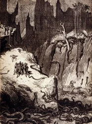 Illustration pour « Les contes des 1001 nuits » (contes des Mille et Une Nuits) : Sindbad (Sinbad) le marin. XIXe siècle.