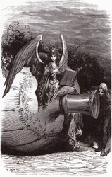 Illustration de Gustave Doré pour les œuvres complètes de François Rabelais : la dive bouteille (cinquième livre)
