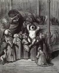Illustration du livre Gargantua et Pantagruel de Rabelais, 1854