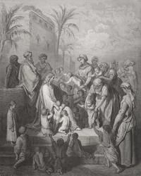 Jésus bénissant les enfants, illustration de 