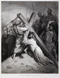Jésus porte la croix, Illustration de la Bible de Doré