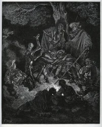 Veillée où Don Quichotte raconte l