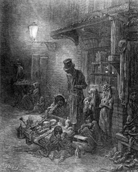 Off Billingsgate, vue de Harrow Alley, de 