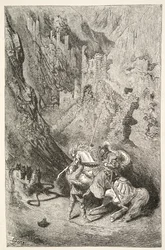 En Route vers la Chapelle Verte, des Histoires des Jours du Roi Arthur par Charles Henry Hanson, pub.1898