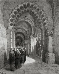 Procession de demoiselles en deuil, de 