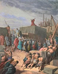 Reconstruction du temple à Jérusalem, gravure de Gustave Doré