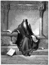 Salomon - Illustration de Gustave Doré (1832-1883) pour La Bible (1866) -