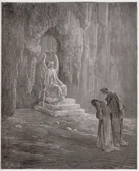 La Divine Comédie, Purgatoire, chant 9 : Dante et Virgile aux portes du Purgatoire - par Dante Alighieri (1265-1321) - Illustration de Gustave Doré (1832-1883)