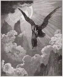 La Divine Comédie, Purgatoire, Chant 9: Dante, en rêve, est emporté par un aigle - Illustration de Gustave Doré