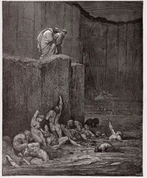 La Divine Comédie, Enfer, Chant 18: Courtisanes et flatteurs dans le huitième cercle - Illustration de Gustave Doré