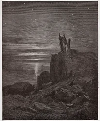 La Divine Comédie, Inferno, Chant 34 : Les poètes émergent de l