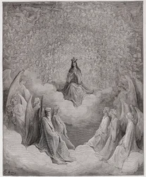 La Divine Comédie, Paradiso, chant 31 : La reine du ciel - de Dante Alighieri (1265-1321) - Illustration de Gustave Doré (1832-1883)