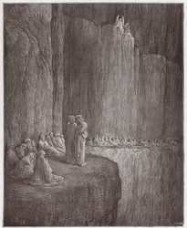 La Divine Comédie, Purgatorio, Chant 13 : Sapia purifie sa vie coupable - par Dante Alighieri (1265-1321) - Illustration par Gustave Doré (1832-1883)