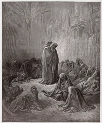La Divine Comédie, Purgatoire, Chant 13 : Les âmes des envieux - par Dante Alighieri - Illustration de Gustave Doré