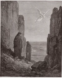 La Divine Comédie, Purgatoire, Chant 19: Les poètes montent au cinquième cercle - Illustration de Gustave Doré