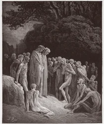 La Divine Comédie, Purgatorio, Chant 23: Les âmes des gourmands - par Dante Alighieri (1265-1321) - Illustration de Gustave Doré (1832-1883)