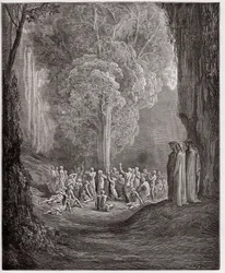 La Divine Comédie, Purgatorio, Chant 24 : Les âmes gourmandes criant sous l