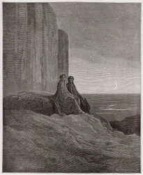 La Divine Comédie, Purgatoire, Chant 9 : Crépuscule - par Dante Alighieri - Illustration de Gustave Doré