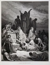 La peste frappe Jérusalem, Illustration de la Bible de Doré