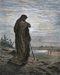 Le prophète Amos. Gravure tirée de « La Bible » de Gustave Doré (1832-1883)