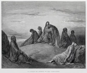 Les filles de Jephté, Illustration de la Bible de Doré