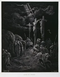 La mort du Christ sur la croix, Illustration de la Bible de Doré