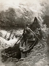 Le marin, extrait de « The Rime of the Ancient Mariner », poème de Samuel Taylor Coleridge (1772-1834), illustration de Gustave Doré (1832-1883)