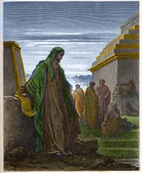 Le prophète Daniel - gravure dans « La Bible illustrée » par Gustave Doré (1832-1883) - Gravure de « La Bible de Doré »